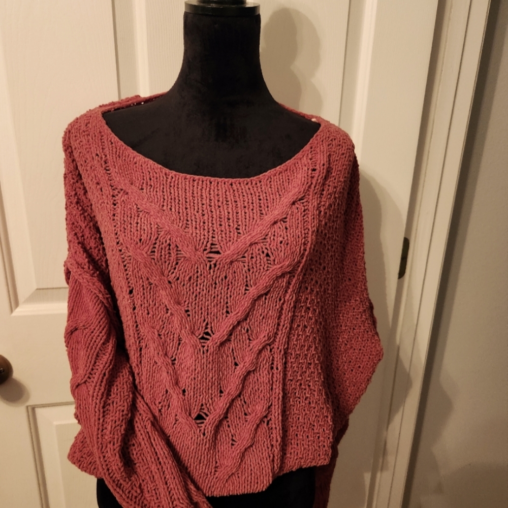 Woven heart sweater.